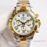 Swiss Grade Rolex Cosmo Daytona 904L White Diamond Dial Watch 7750 Movement